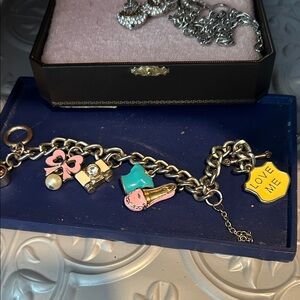 Juicy Couture Charm Bracelet with Pink and Gold‎ Accents